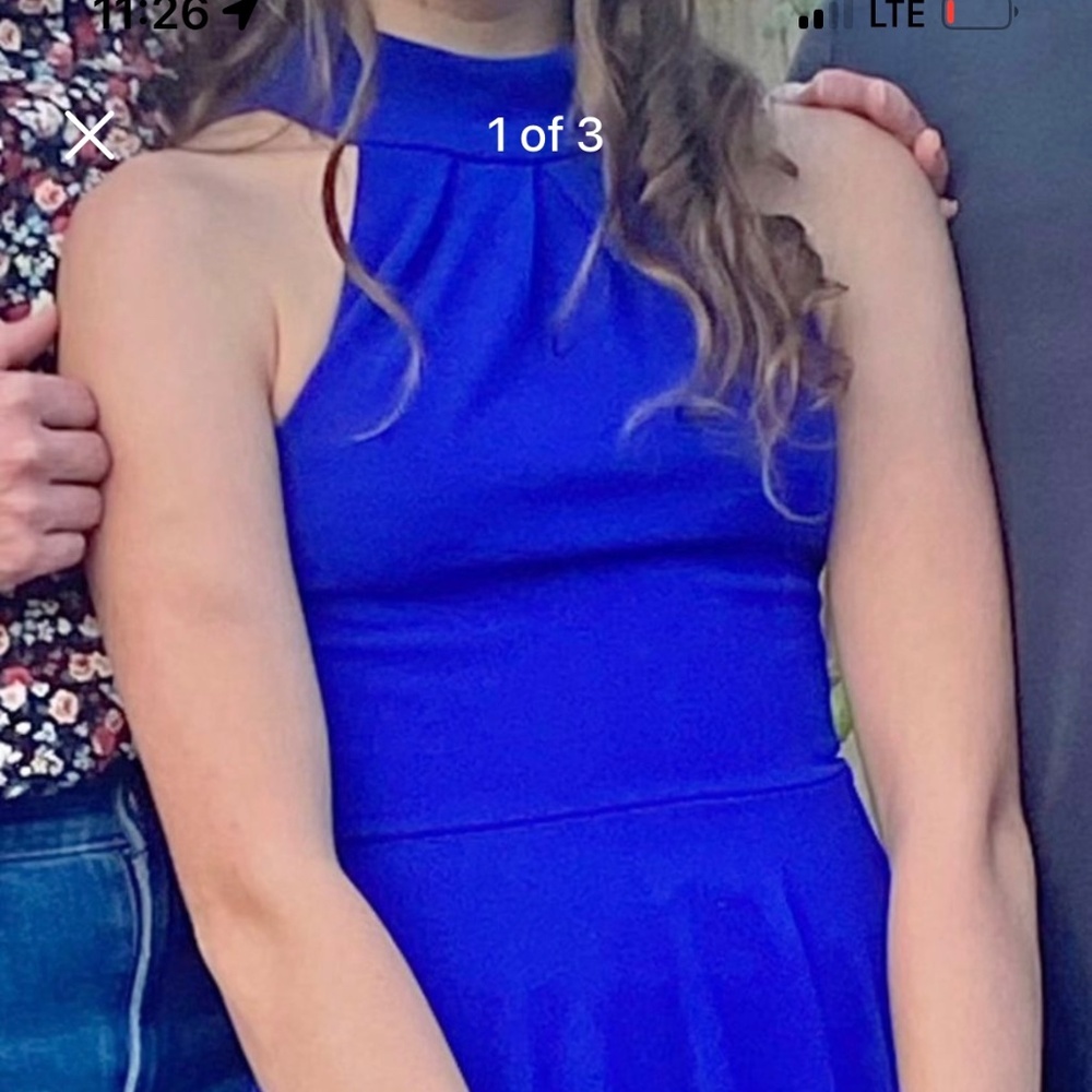 Royal Blue Halter Dress
